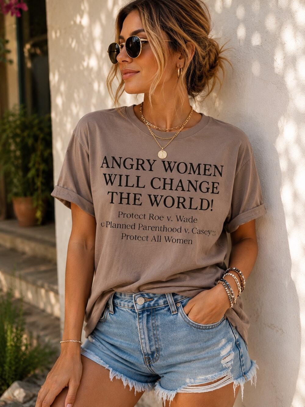 Bella Canvas Feminist Graphic Tee Angry Women Change The World M